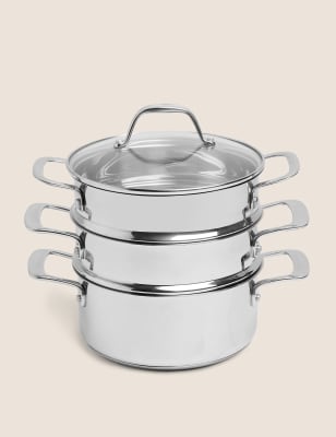 Stainless Steel 3 Tier Steamer Image 1 of 6