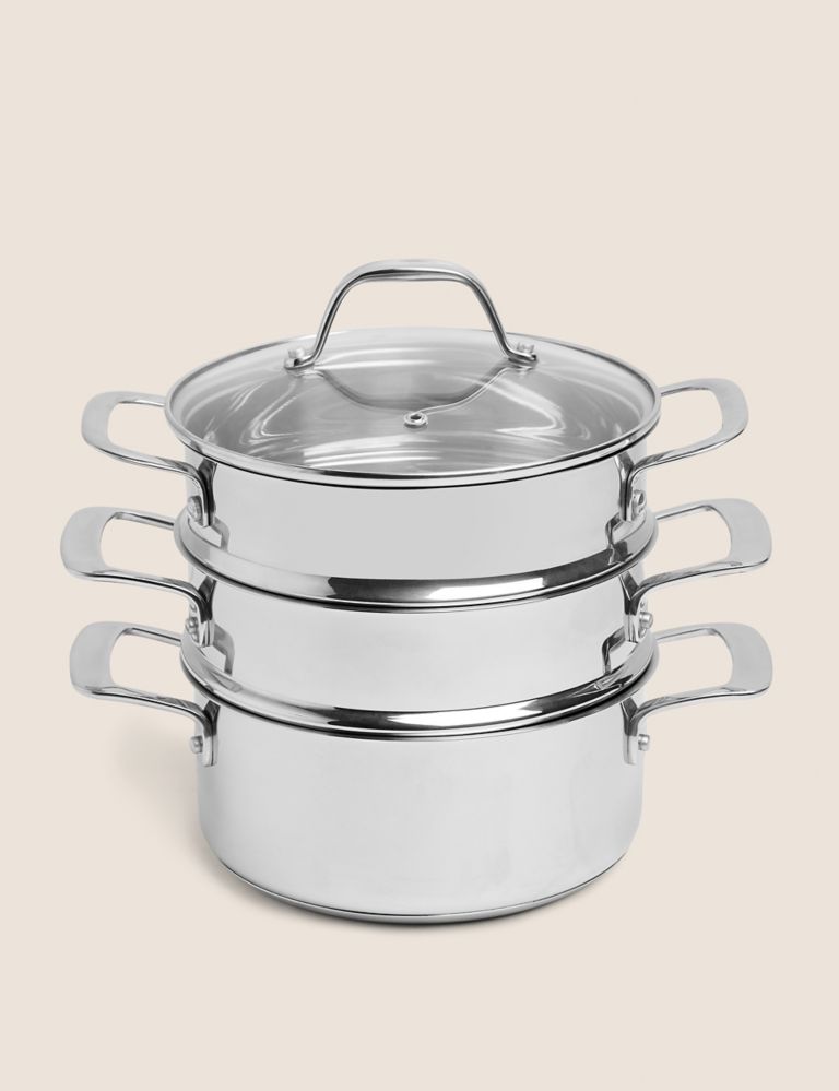 Stainless Steel 3 Tier Steamer 1 of 6