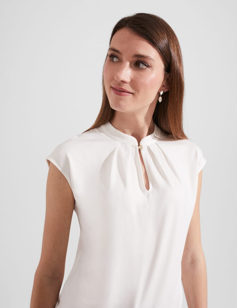 Stand collar deals blouse images