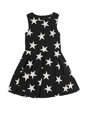 Star Print Dress (5-14 Years) Image 2 of 3