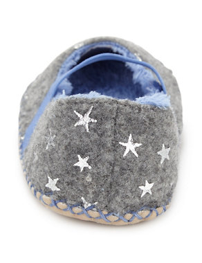 Star Print Felt Slippers with Thinsulate™ (Younger Girls) Image 2 of 4