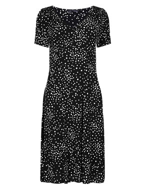 Star Print Fit & Flare Tea Dress Image 2 of 4