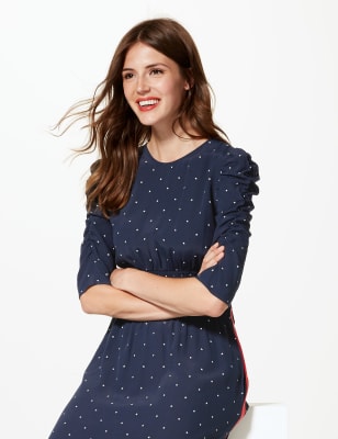 Midi swing hotsell dress with sleeves