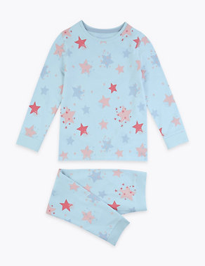 Star Skinny Fit Pyjama Set (1-7 Years) Image 2 of 4