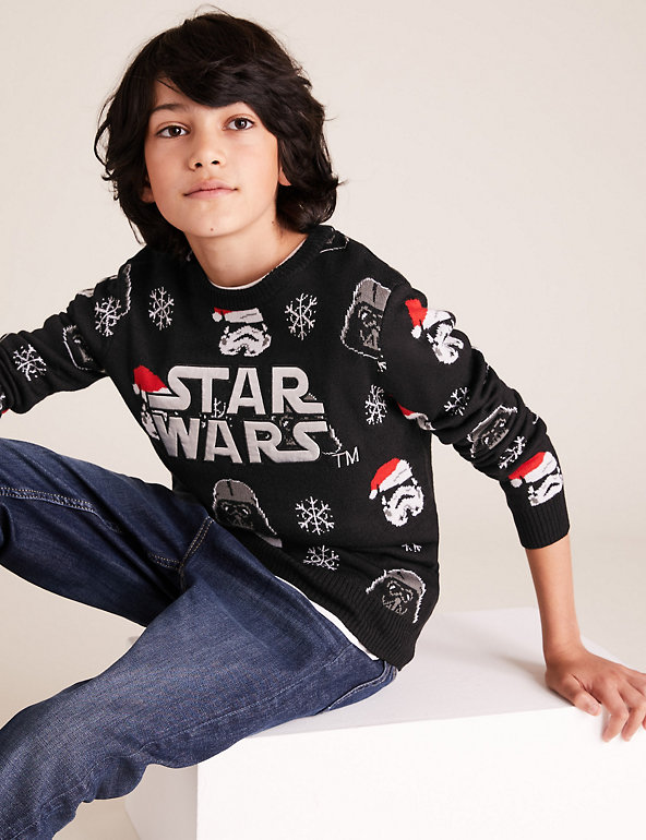 Star Wars Boys Sweatshirt Jumper 5 6 7 8 9 10 11 & 12 Years