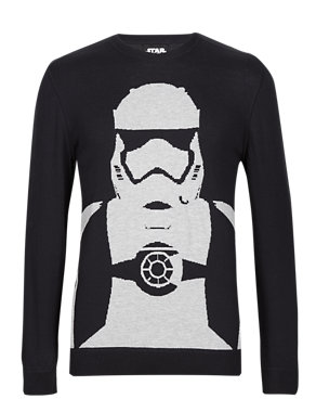 Star Wars™ Pure Cotton Storm Trooper Jumper Image 2 of 3