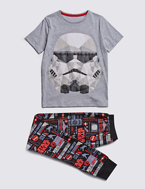 Star Wars™ Storm Trooper Pure Cotton Stay Soft Pyjamas (5-14 Years) Image 2 of 4