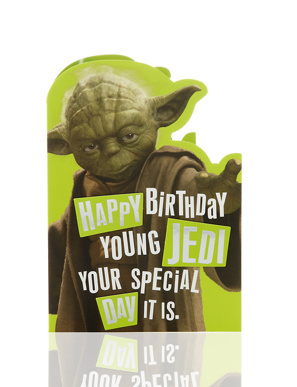 Star Wars™ Yoda Birthday Card Image 1 of 2