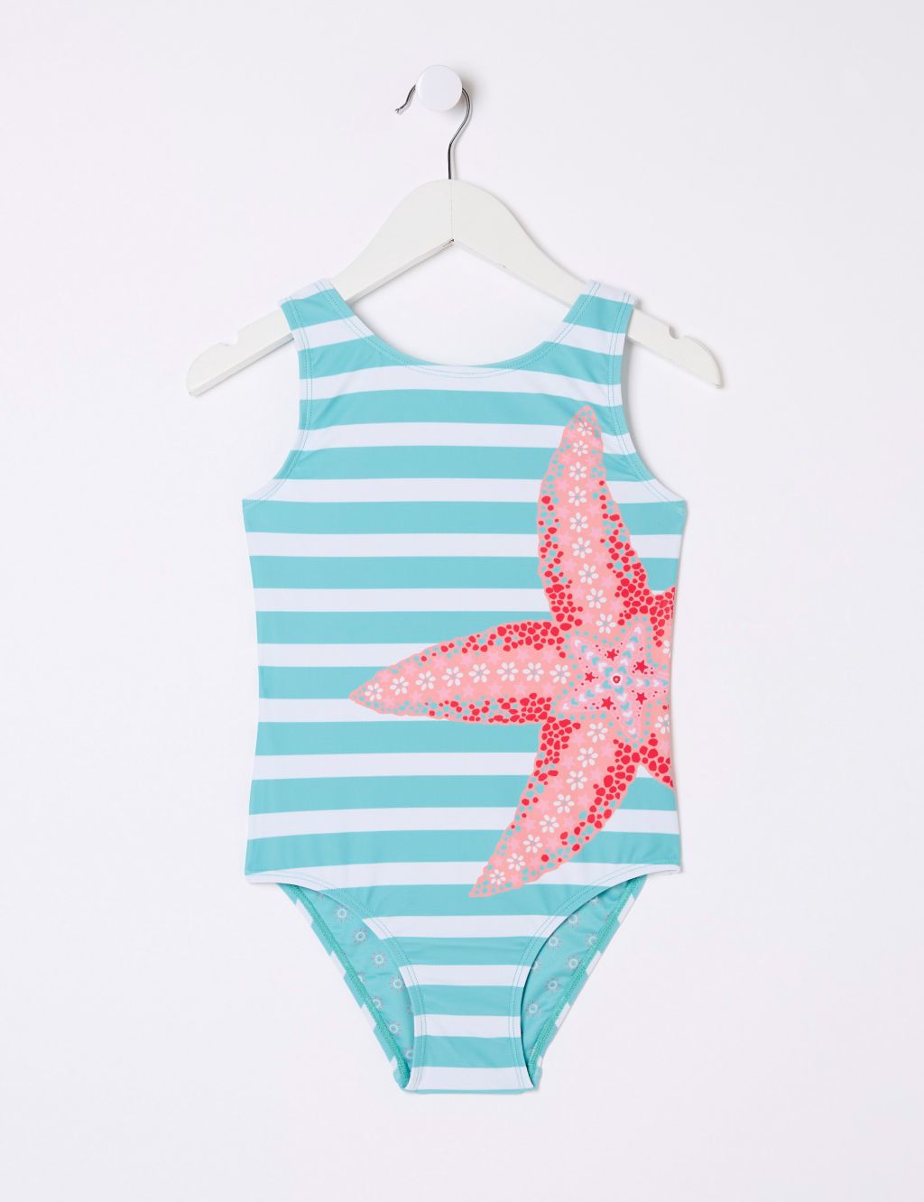 Starfish Striped Swimsuit (3-13 Yrs) 1 of 4