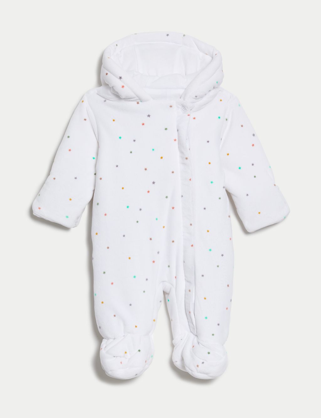 Stars Hooded Pramsuit (7lbs-1 Yrs) | M&S Collection | M&S