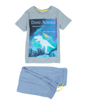 Stay Soft Dinosaur Aurora Print Pyjamas (1-8 Years) Image 2 of 4
