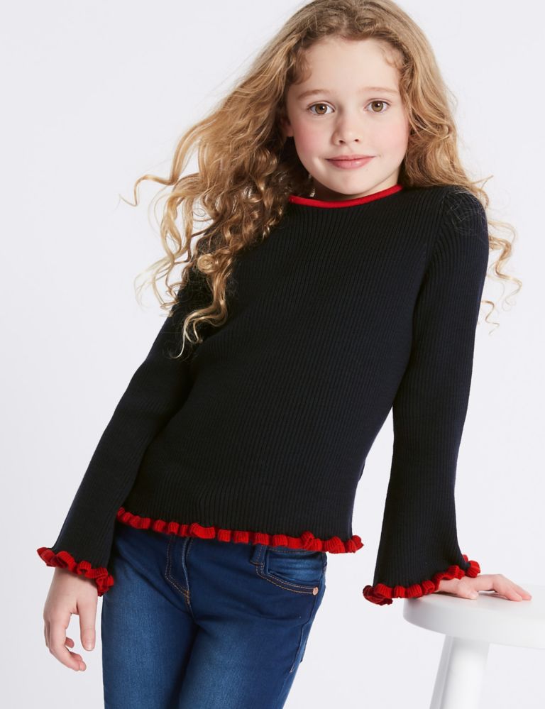StayNEW™ Pure Cotton Jumper (3-16 Years) 1 of 3