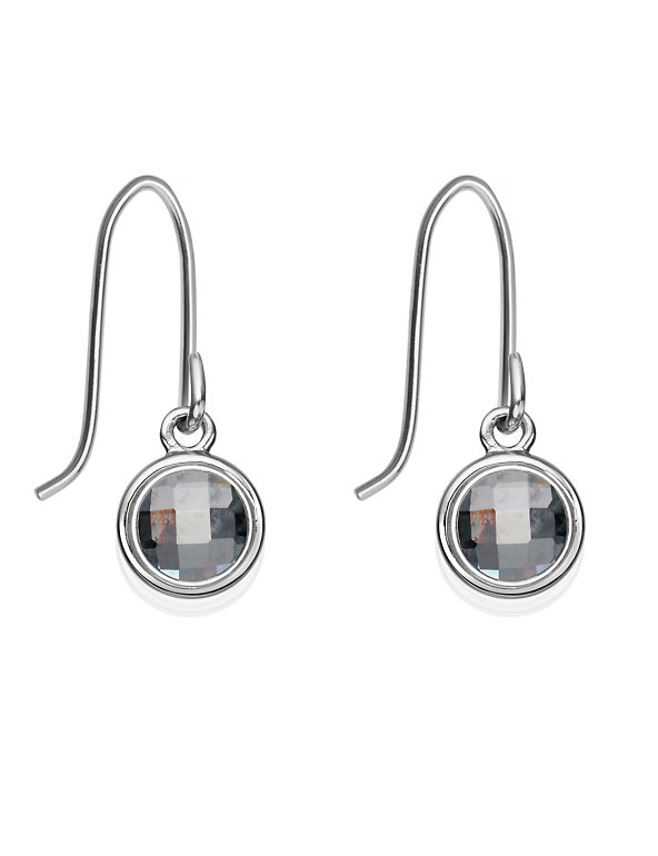 Sterling Silver Crystal Drop Earrings Image 1 of 1