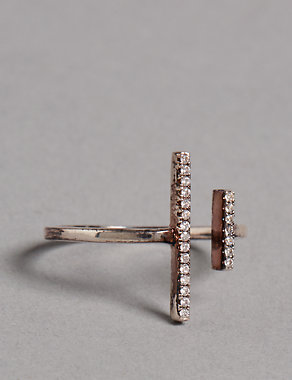 Sterling Silver Double Bar Ring Image 2 of 3