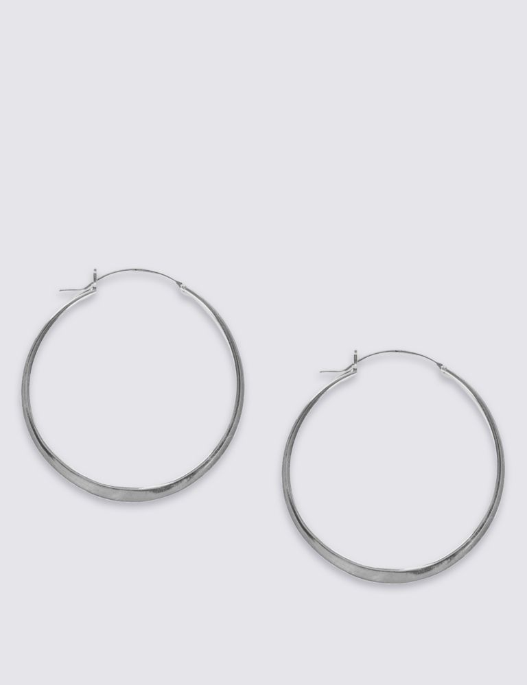 Sterling Silver Hoop Earrings 2 of 3