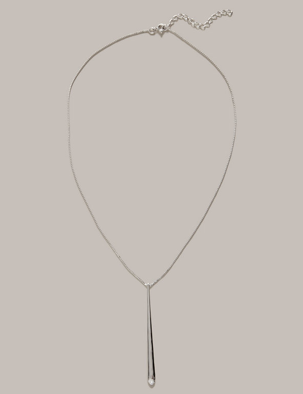 Sterling Silver Sleek Slim Necklace Image 1 of 2