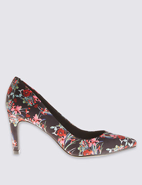 Stiletto Floral Court Shoes with Insolia® Image 2 of 6