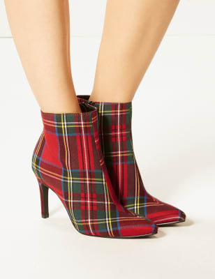 tartan ankle boots