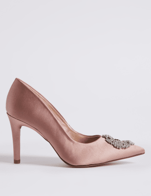 Marks and spencer sales pink court shoes