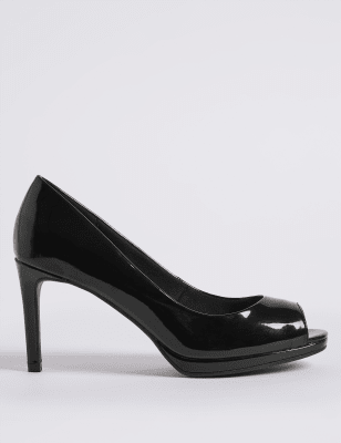 white platform court shoes