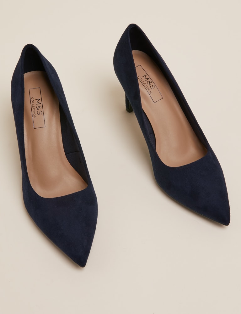 Marks and spencer navy court shoes store