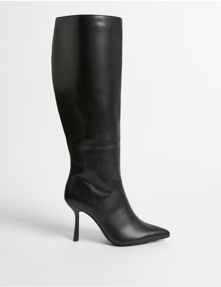 Marks and spencer black knee top high boots