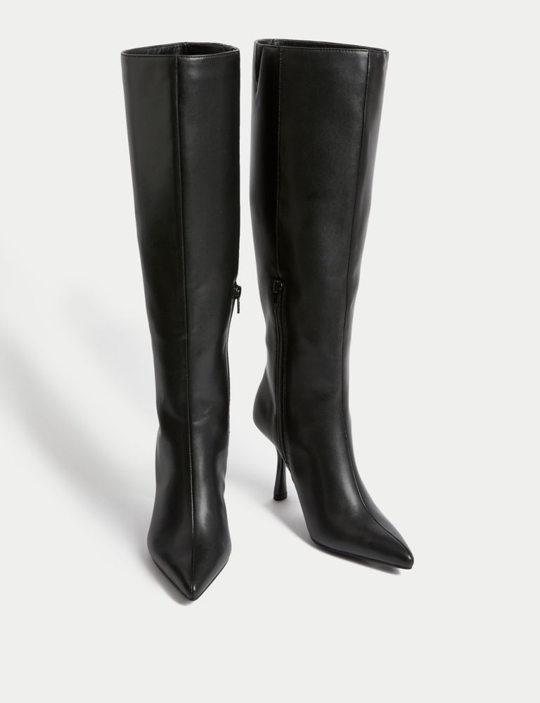 Stiletto Heel Pointed Knee High Boots 2 of 3