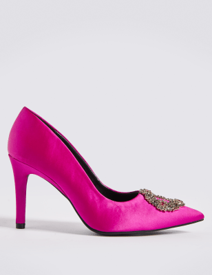 marks and spencer pink court shoes