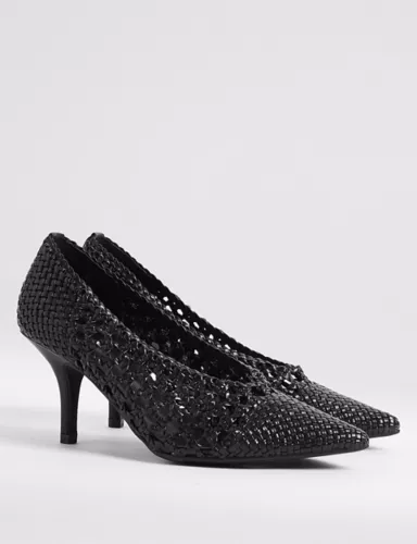 Stiletto Heel Weave Court Shoes 3 of 6