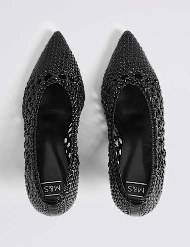 Stiletto Heel Weave Court Shoes 4 of 6
