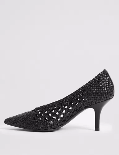 Stiletto Heel Weave Court Shoes 5 of 6