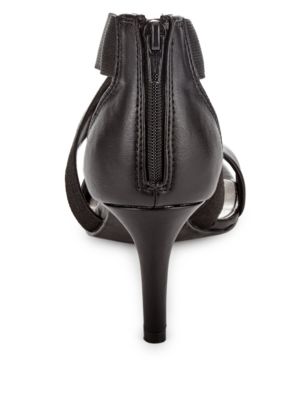 Stiletto Mid Heel Cross Elastic Sandals | M&S Collection | M&S