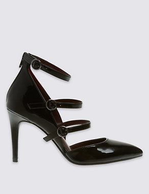Stiletto Multi Strap Pointed Court Shoes Image 2 of 6