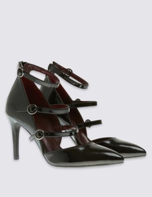 Stiletto Multi Strap Pointed Court Shoes, M&S Collection