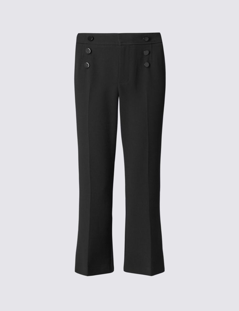 Stitched Boot Leg Cropped Trousers 2 of 4