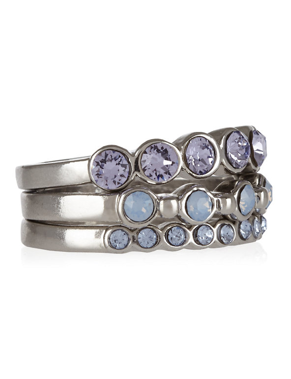 Stone Stack Rings MADE WITH SWAROVSKI® ELEMENTS Image 1 of 1