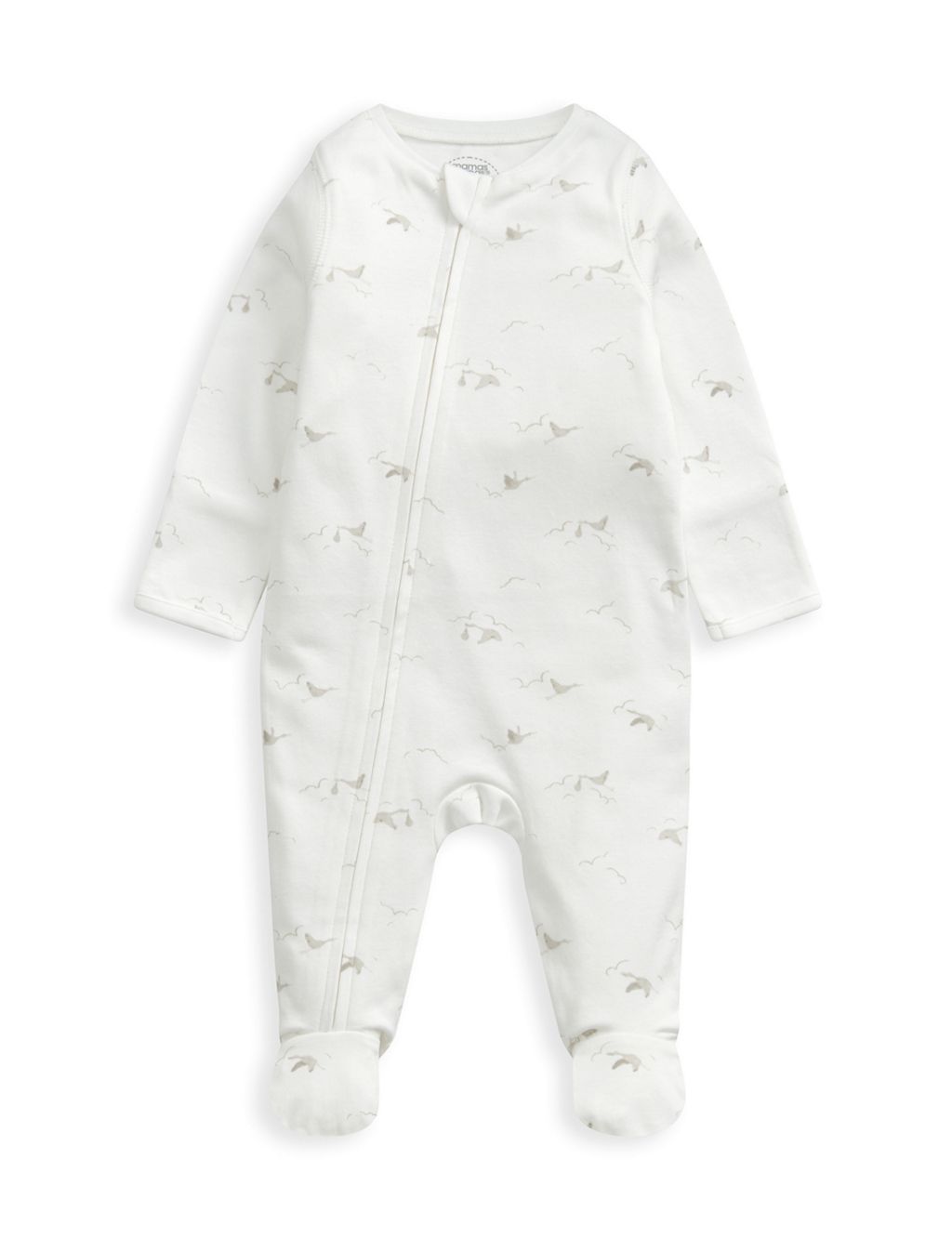 Stork Print Zip All In One (6½lbs-12 Mths) 1 of 5