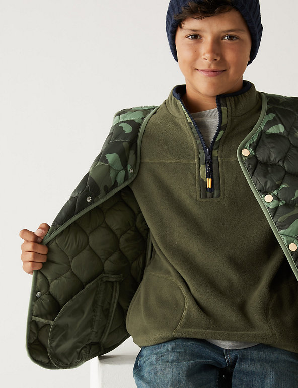 Stormwear™ Camouflage Padded Gilet Marks & Spencer Boys Clothing Jackets Gilets 6-16 Yrs 