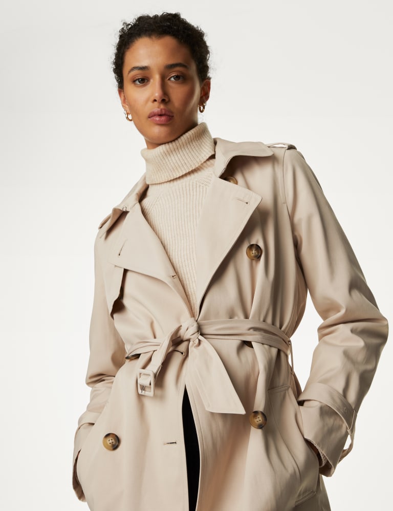 Audrey classic double breasted trench coat with detachable flannel liner & hood 2025
