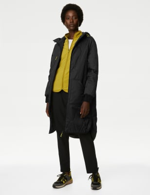 Nike fleece lined store parka in black