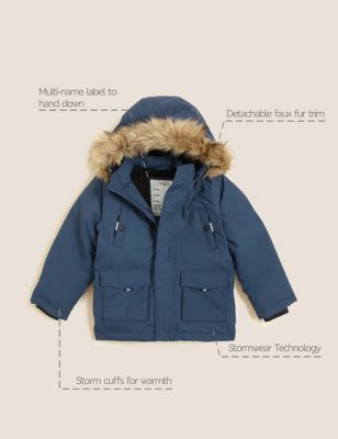 Marks & Spencer Boys Clothing Coats Parkas 2-7 Yrs Stormwear™ Hooded Padded Parka 