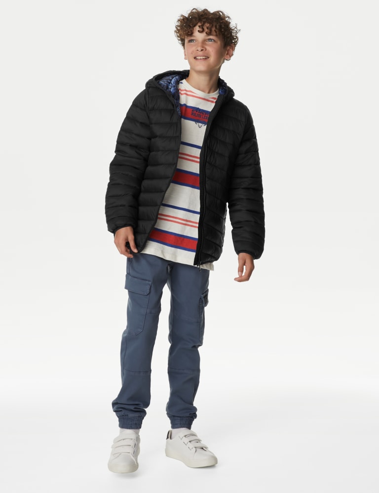 Pull&bear half zip padded jacket online
