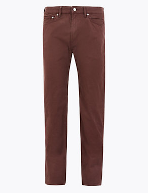 Straight Fit 5 Pocket Stretch Trousers Image 2 of 4