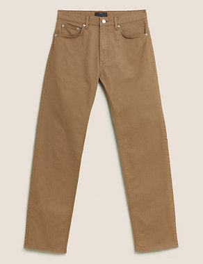 Straight Fit 5 Pocket Stretch Trousers Image 2 of 4