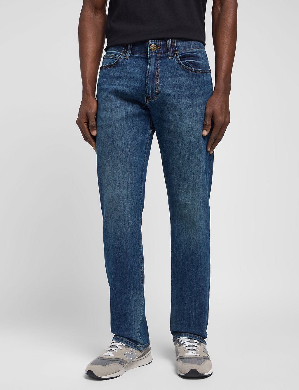 Straight Fit Denim 5 Pocket Jeans 1 of 5