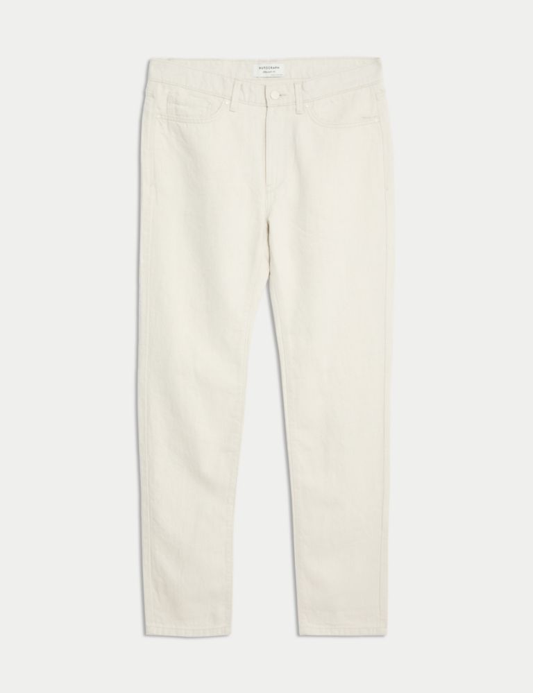 Straight Fit Linen Blend Jeans 2 of 5