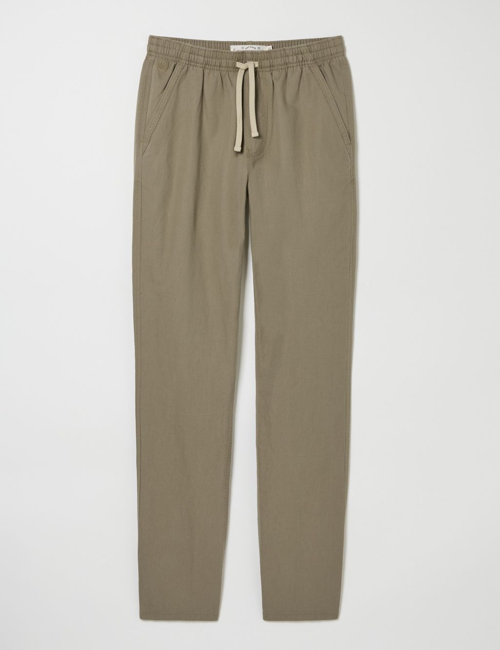 Straight Fit Linen Blend Trousers 1 of 5