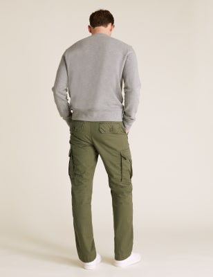 mens straight leg cargo trousers