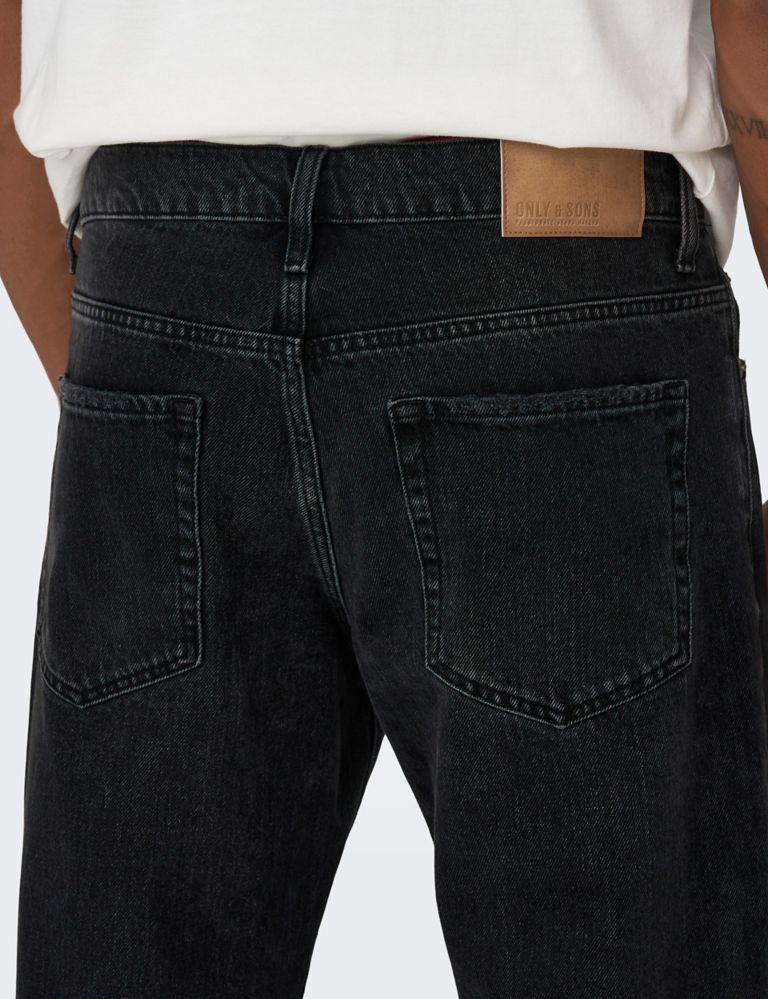 Straight Fit Pure Cotton 5 Pocket Jeans 6 of 7