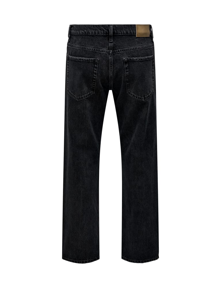 Straight Fit Pure Cotton 5 Pocket Jeans